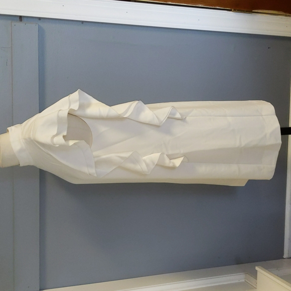 NWT Kate Spade satin crepe fluttery sleeve dress in cream - Picture 2 of 6